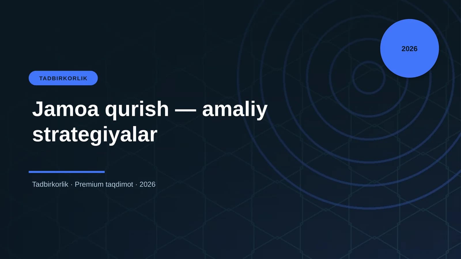 Jamoa qurish — amaliy strategiyalar