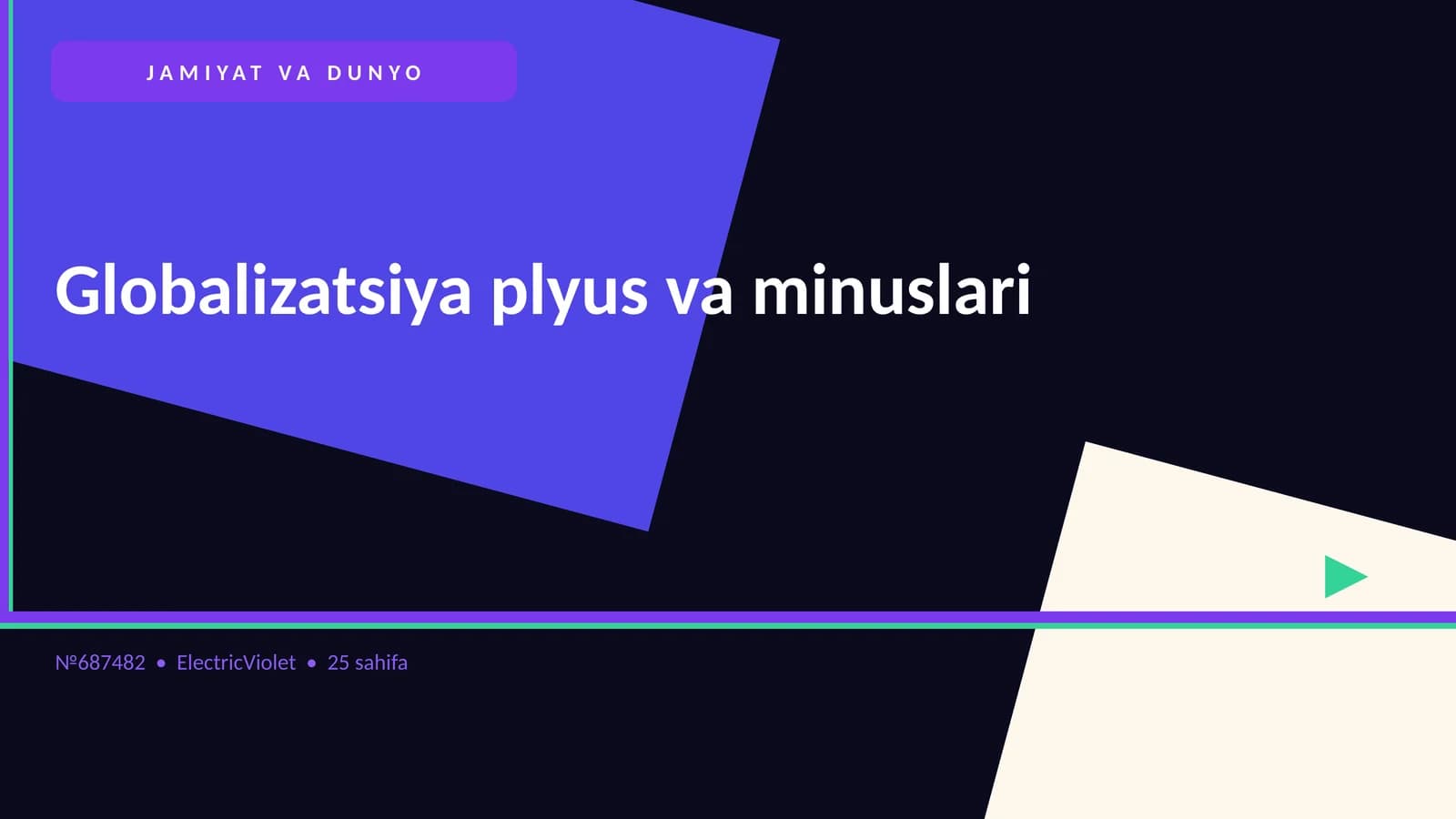 Globalizatsiya plyus va minuslari