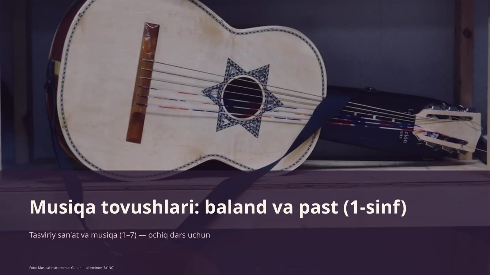 Musiqa tovushlari: baland va past (1-sinf)