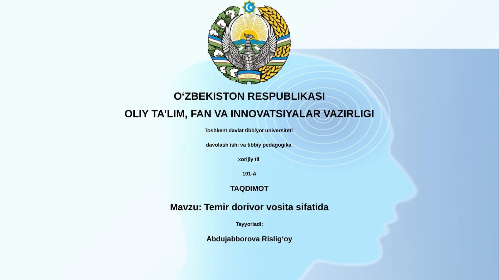 Temir dorivor vosita sifatida