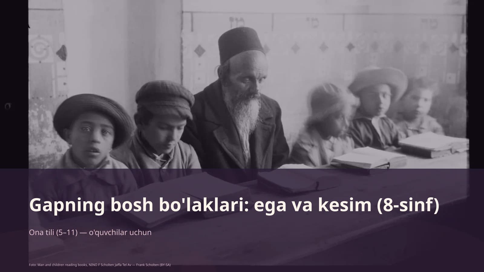 Gapning bosh bo'laklari: ega va kesim (8-sinf)