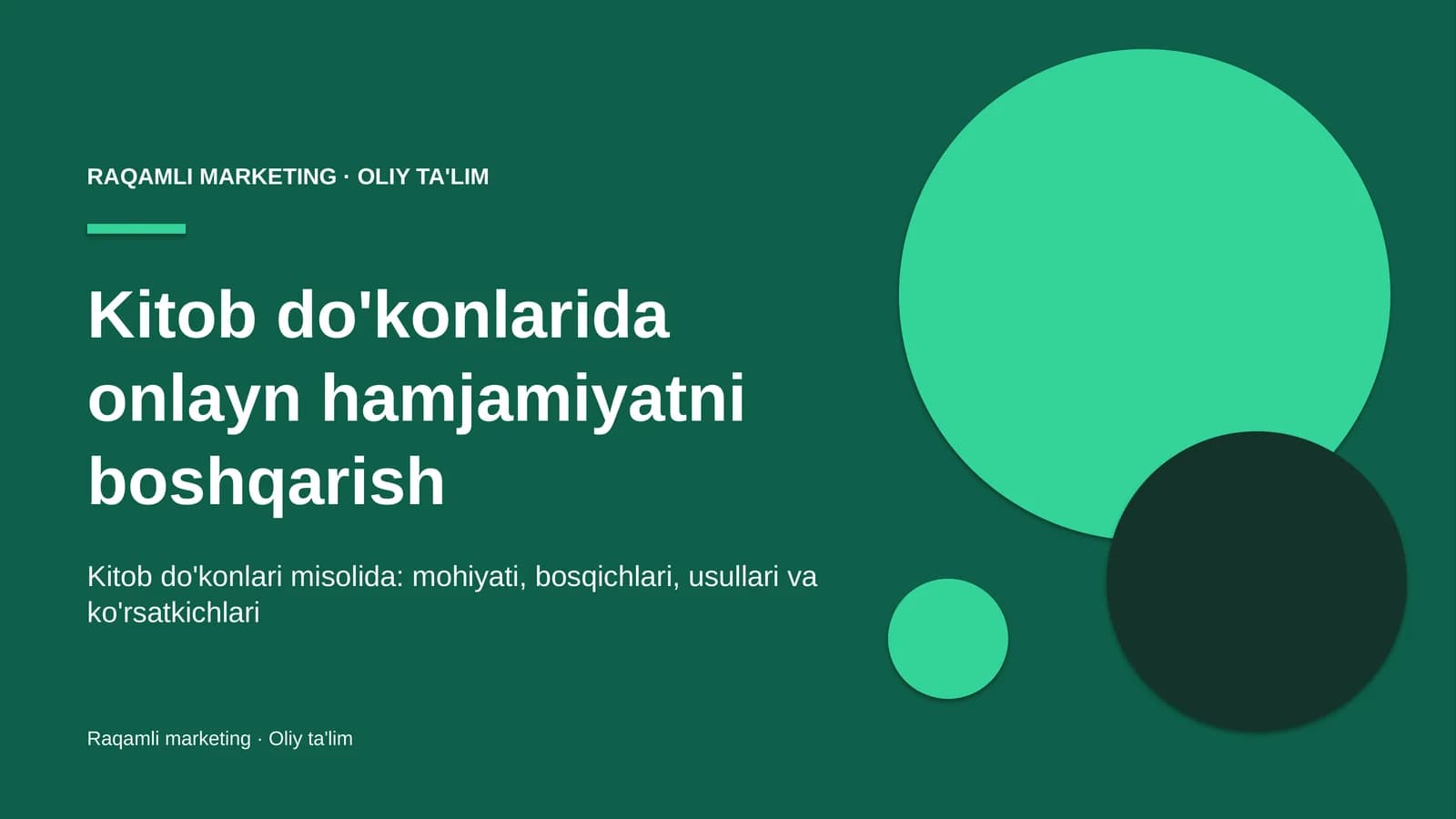Kitob do'konlarida onlayn hamjamiyatni boshqarish