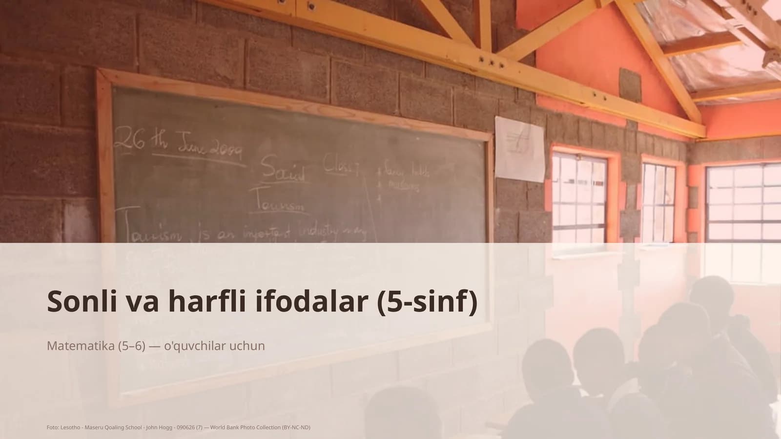 Sonli va harfli ifodalar (5-sinf)