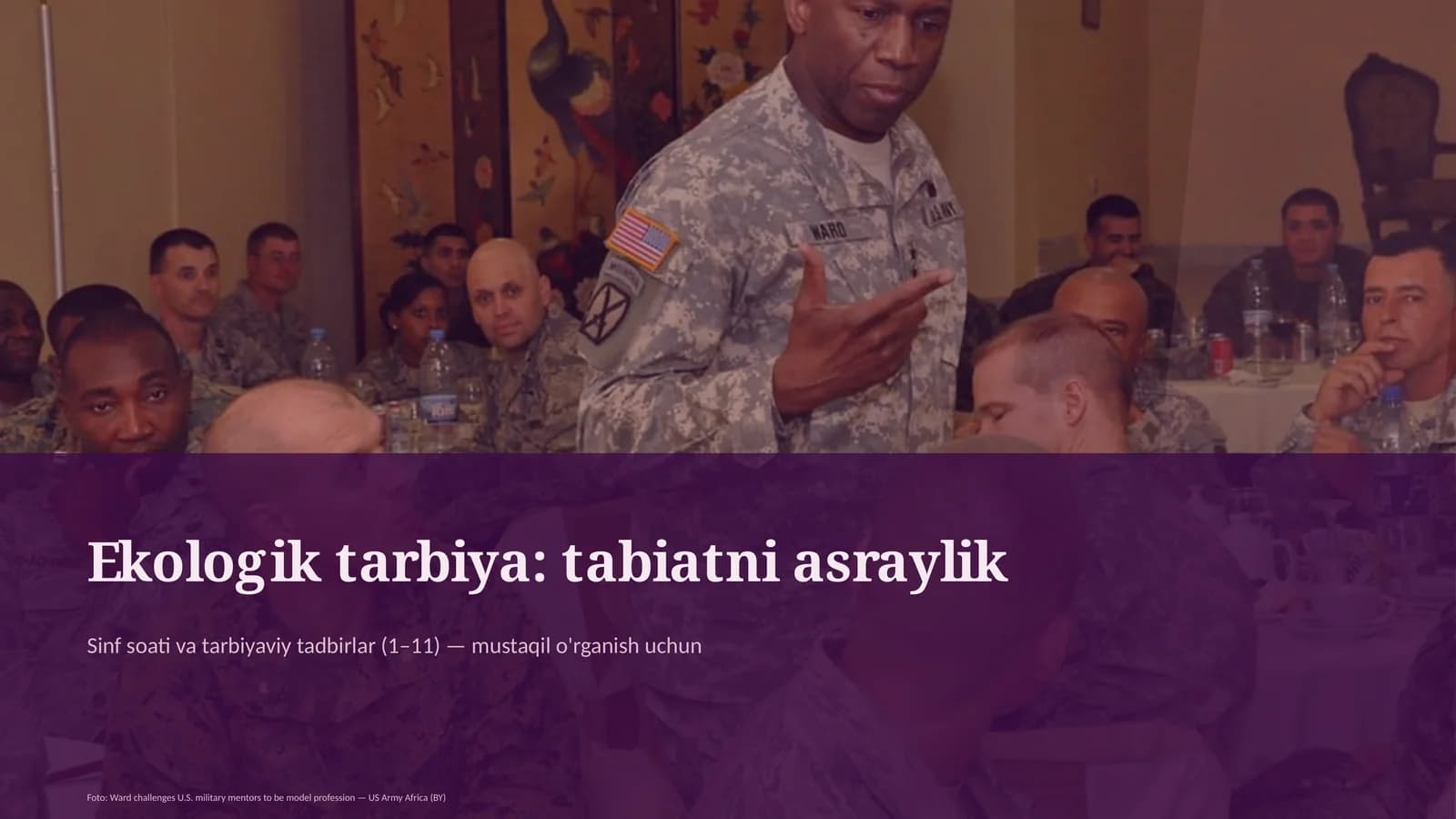Ekologik tarbiya: tabiatni asraylik