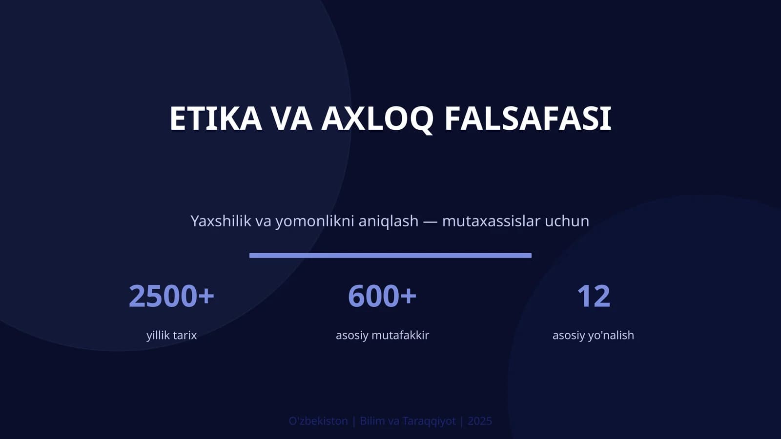 ETIKA VA AXLOQ FALSAFASI