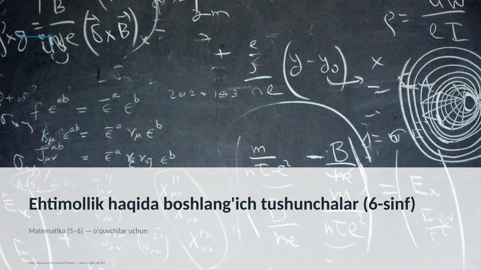 Ehtimollik haqida boshlang'ich tushunchalar (6-sinf)