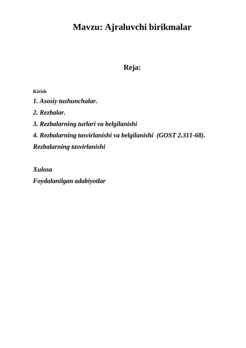 Ajraluvchi birikmalar
