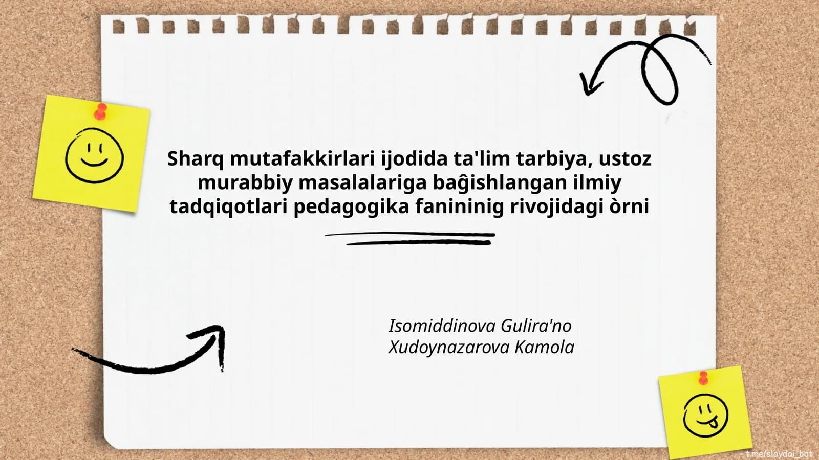 Sharq mutafakkirlari ijodida ta'lim tarbiya, ustoz murabbiy masalalariga baĝishlangan ilmiy tadqiqotlari pedagogika fanininig rivojidagi òrni