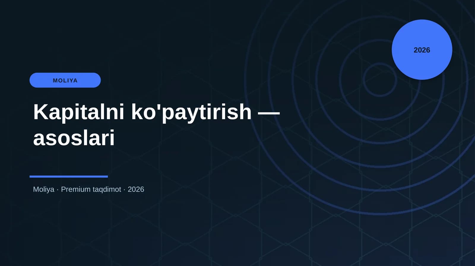 Kapitalni ko'paytirish — asoslari