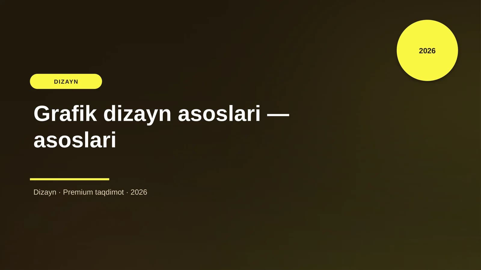 Grafik dizayn asoslari — asoslari