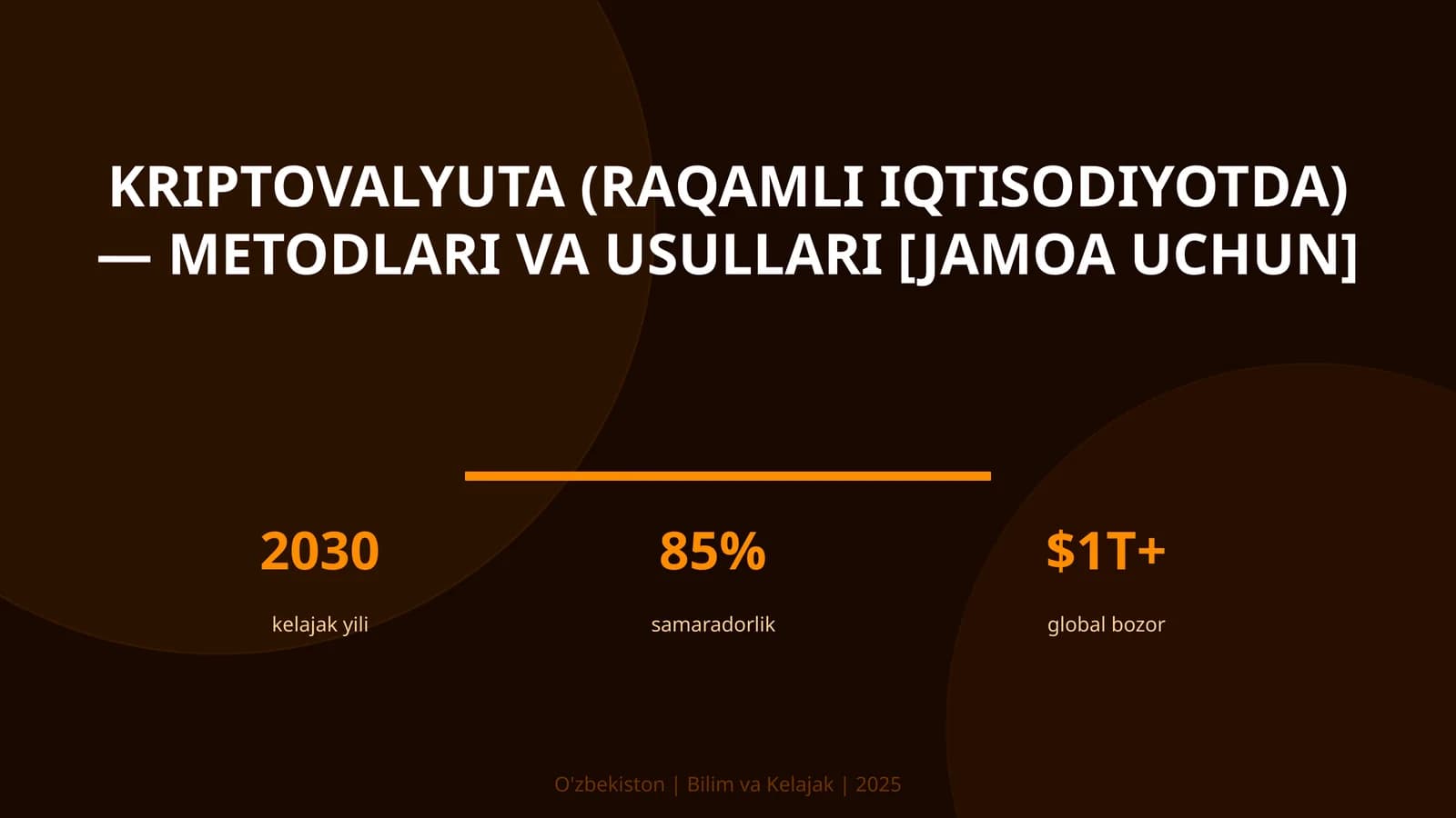 Kriptovalyuta (raqamli iqtisodiyotda) — metodlari va usullari [jamoa uchun]