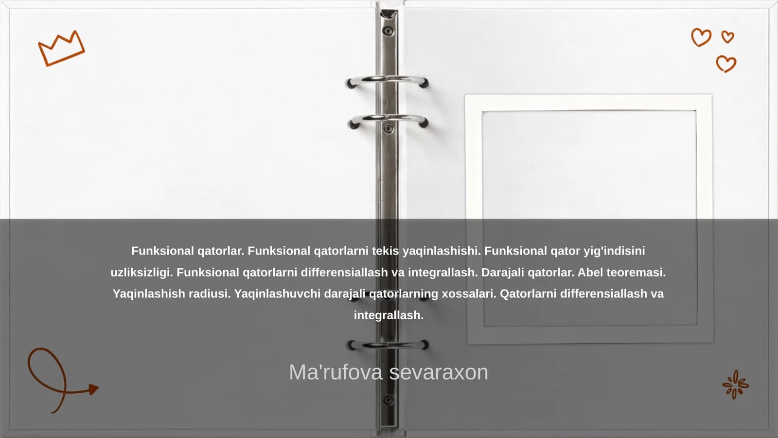 Funksional qatorlar va ularning ta'rifi