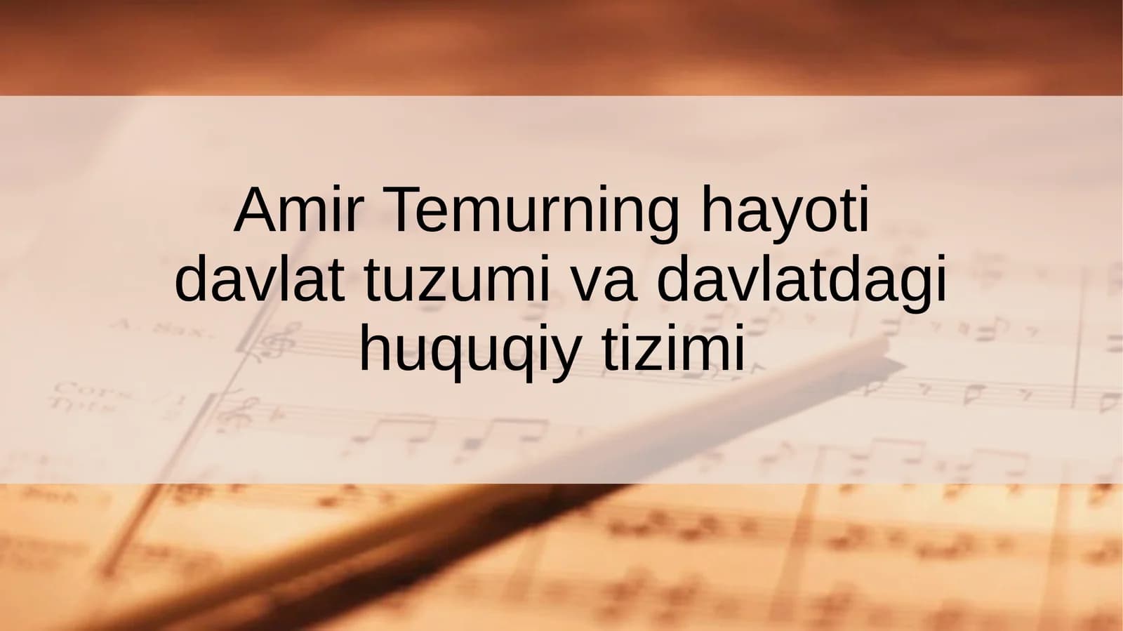 Dars uchun taqdimot