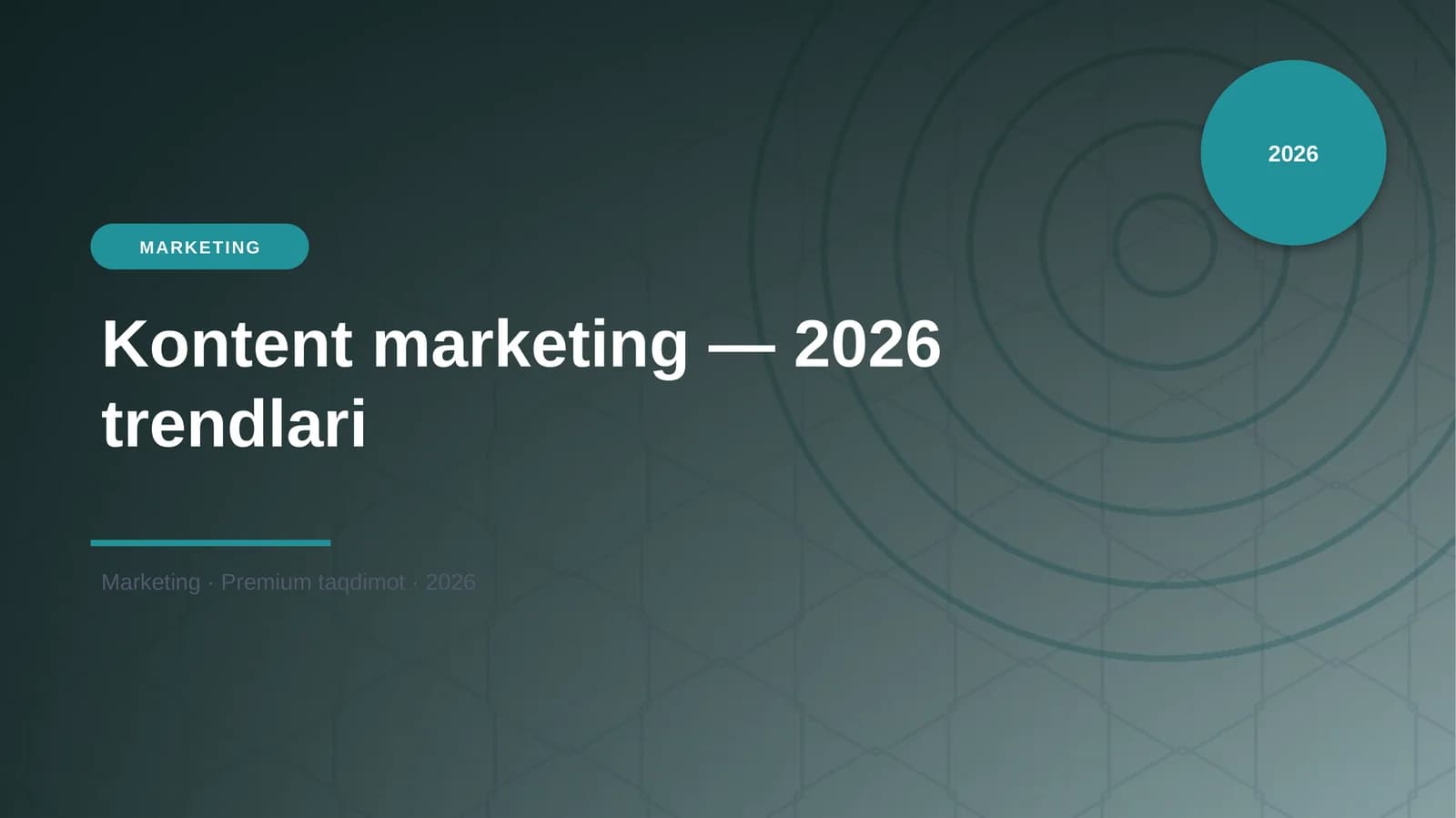 Kontent marketing — 2026 trendlari