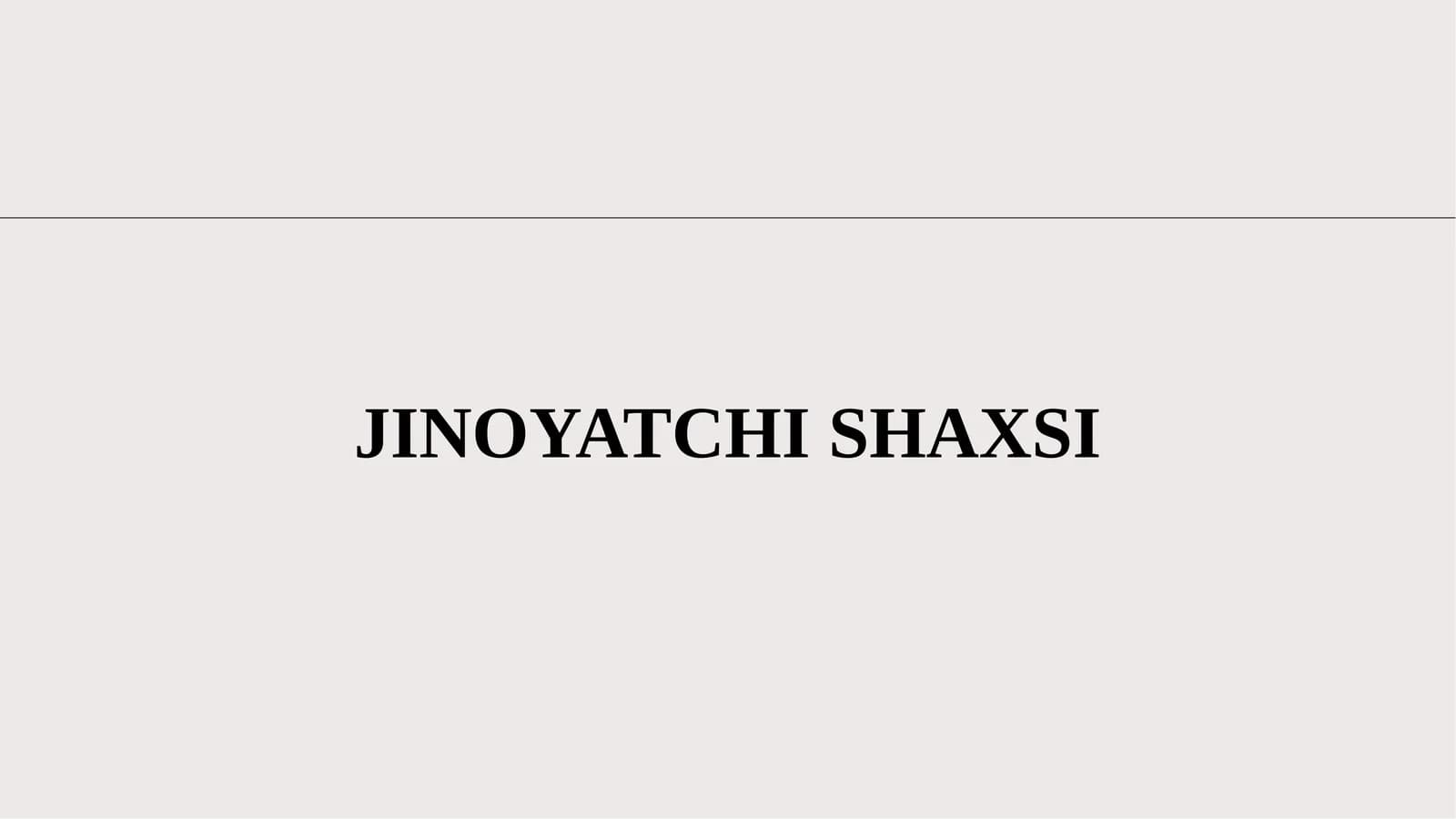 Jinoyatchi shaxsi