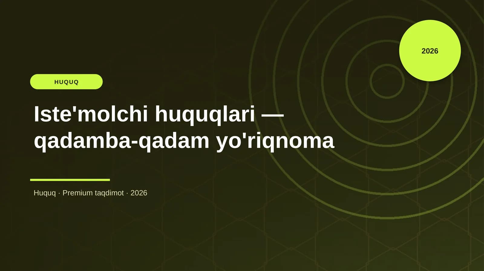 Iste'molchi huquqlari — qadamba-qadam yo'riqnoma
