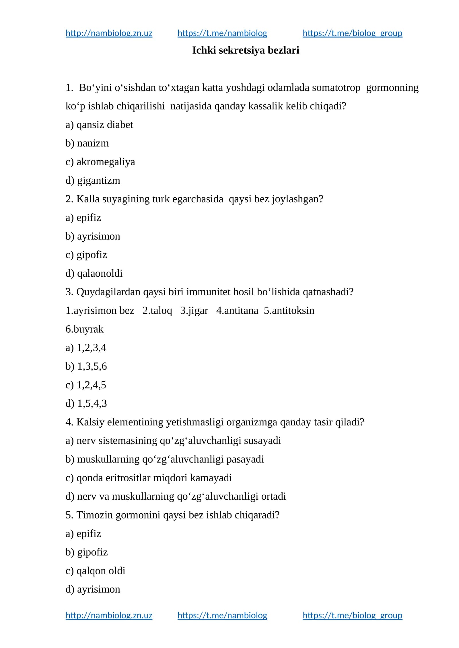 Ichki sekretsiya bezlari