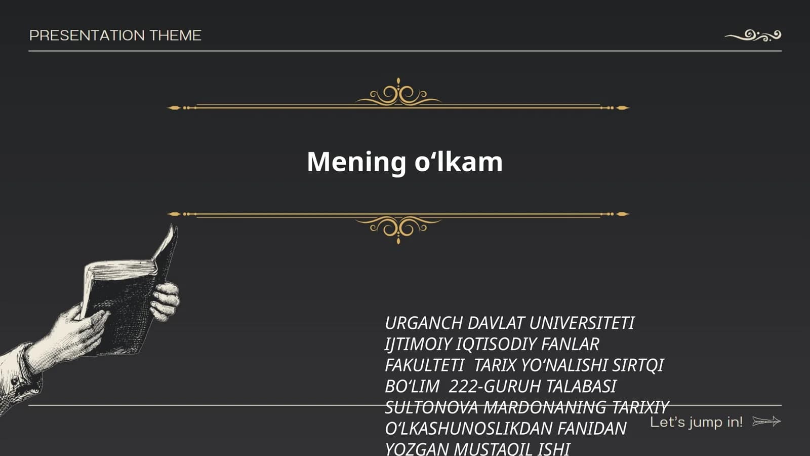 Mening oʻlkam