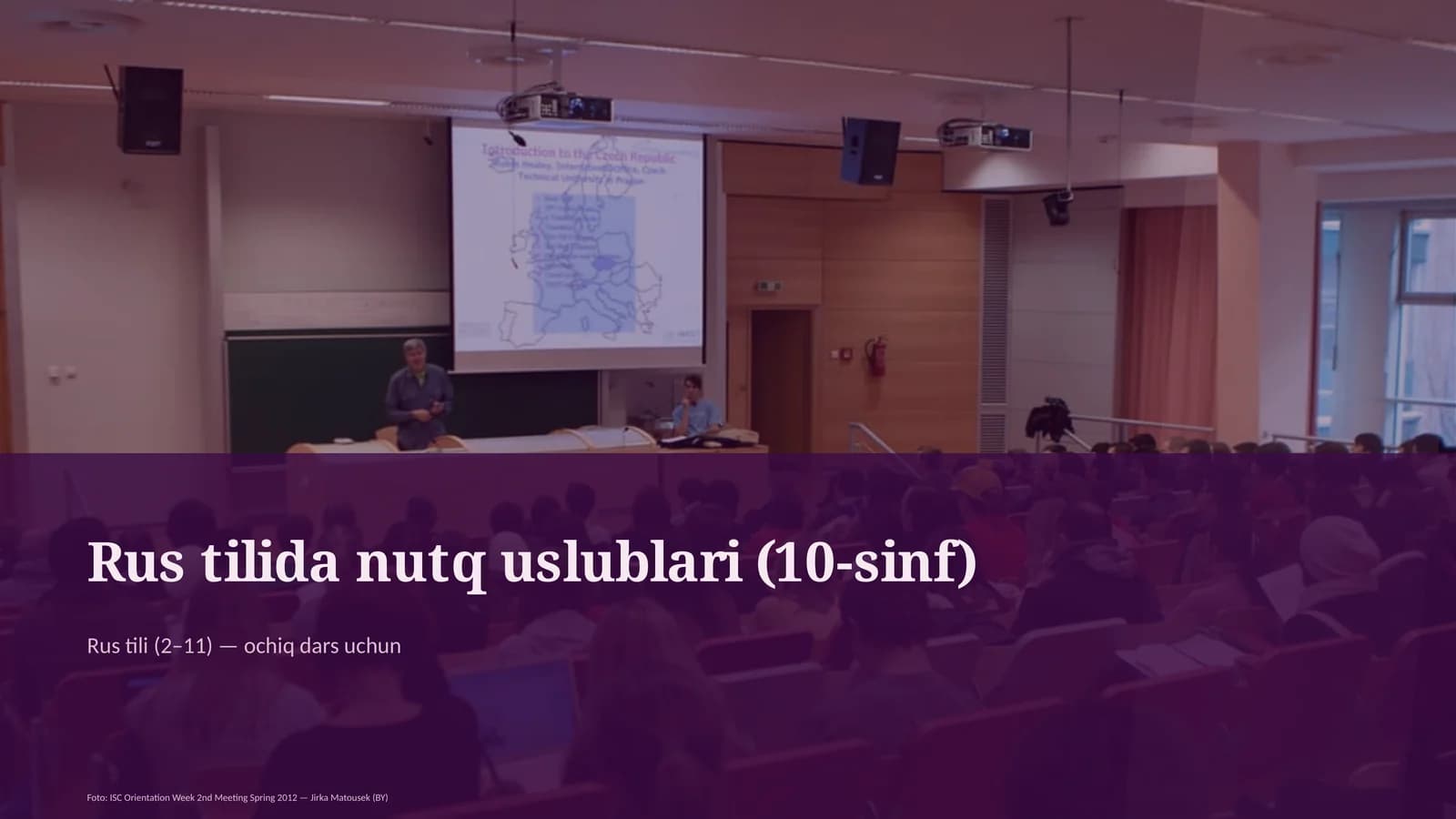 Rus tilida nutq uslublari (10-sinf)