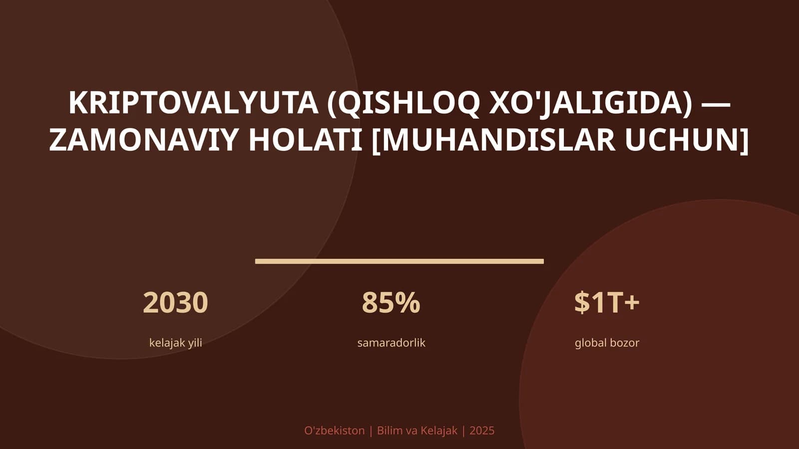 Kriptovalyuta (qishloq xo'jaligida) — zamonaviy holati [muhandislar uchun]