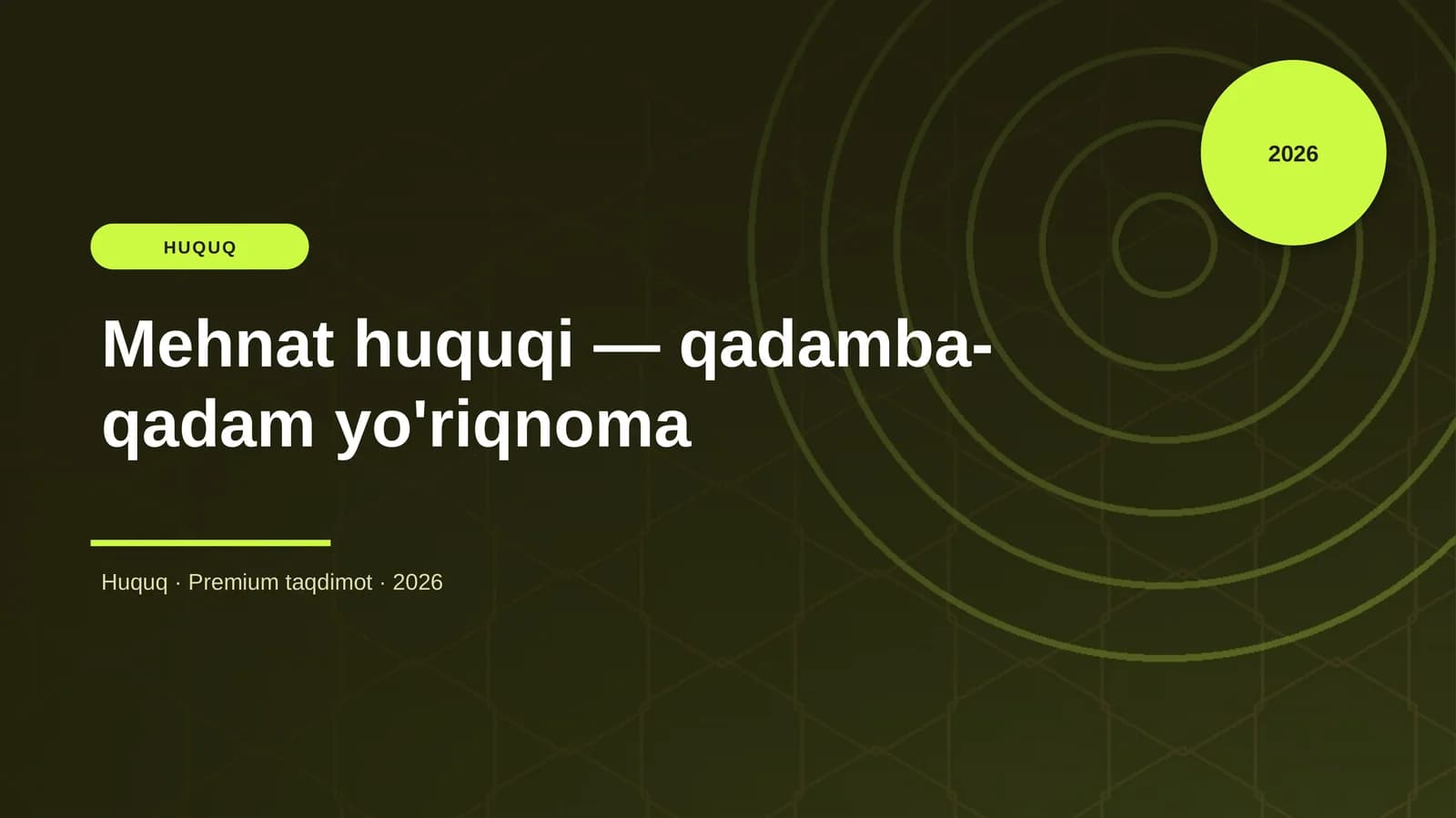 Mehnat huquqi — qadamba-qadam yo'riqnoma