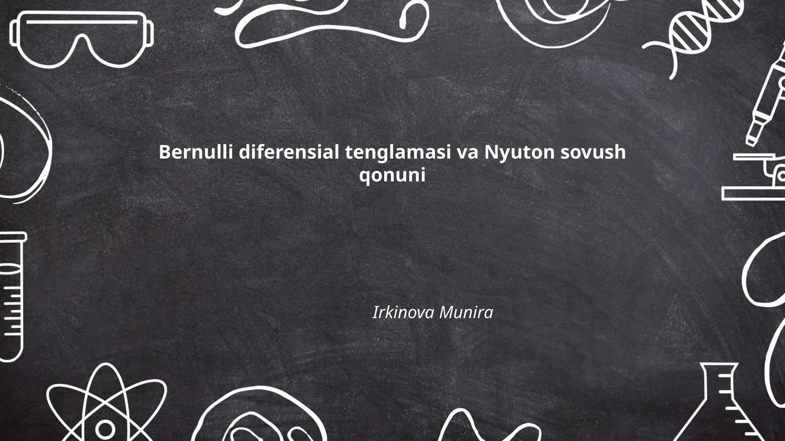 Bernulli diferensial tenglamasi va Nyuton sovush qonuni