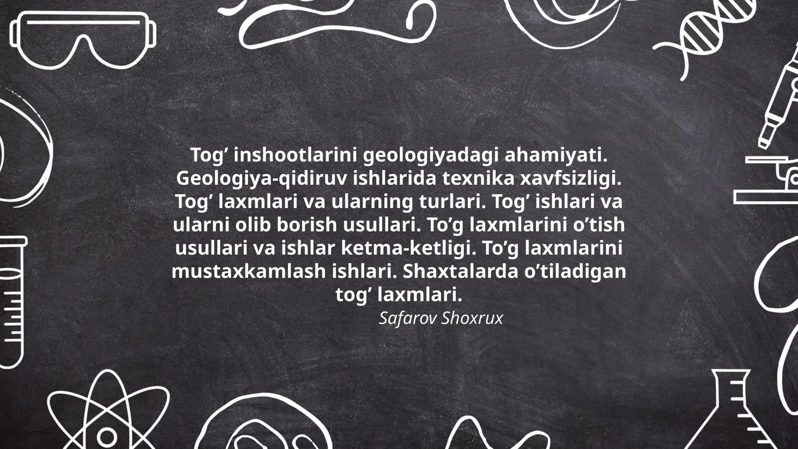 Tog’ inshootlarining geologiyadagi ahamiyati