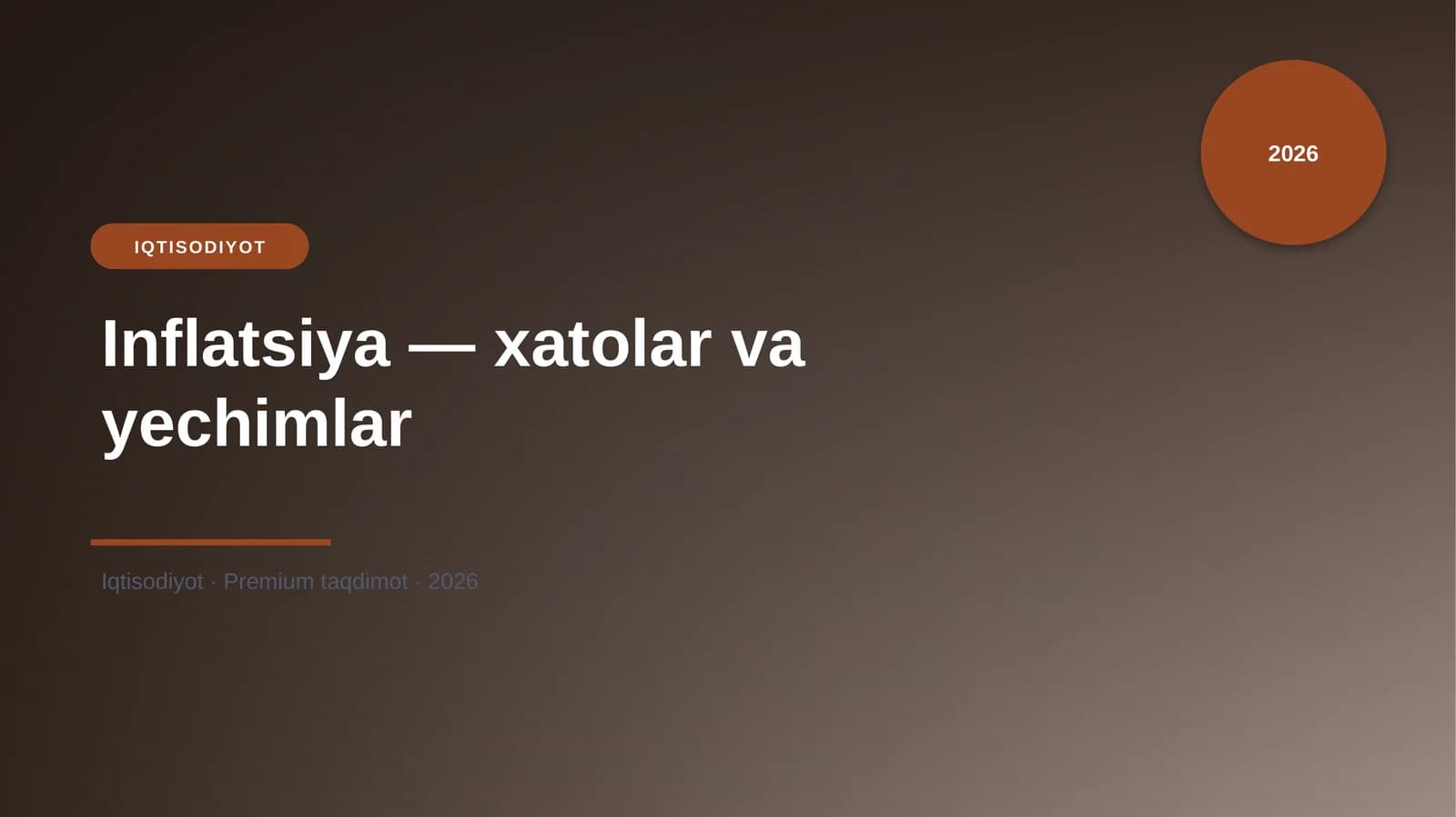 Inflatsiya — xatolar va yechimlar
