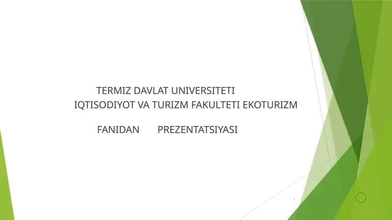 EKOTURIZM