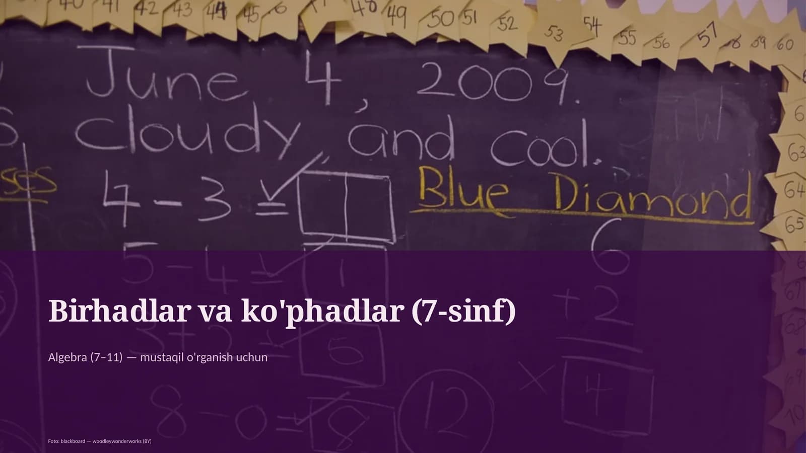 Birhadlar va ko'phadlar (7-sinf)