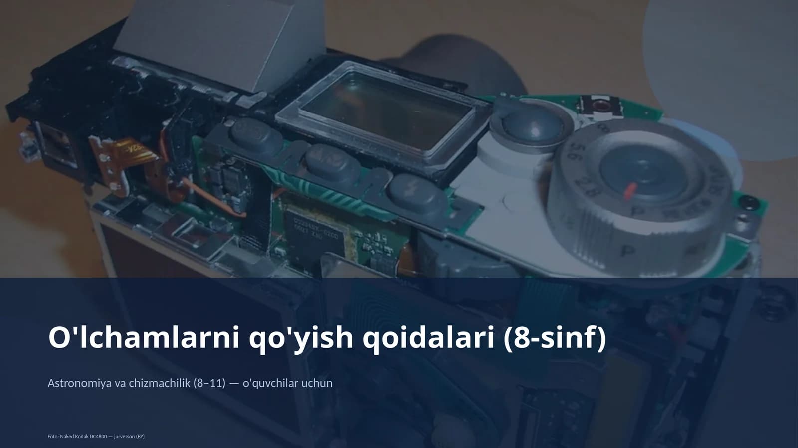 O'lchamlarni qo'yish qoidalari (8-sinf)