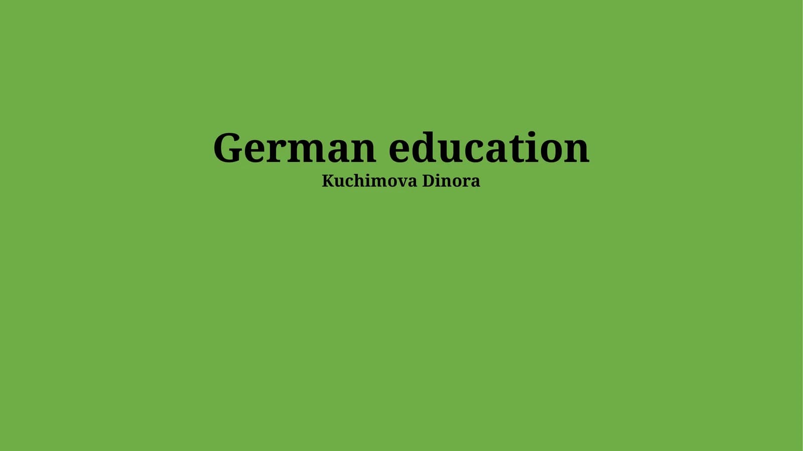 German education
