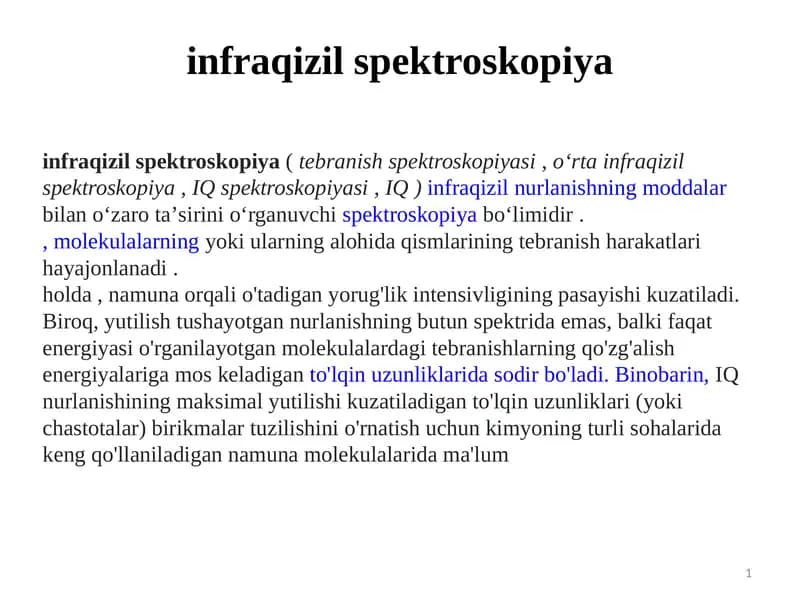 infraqizil spektroskopiya