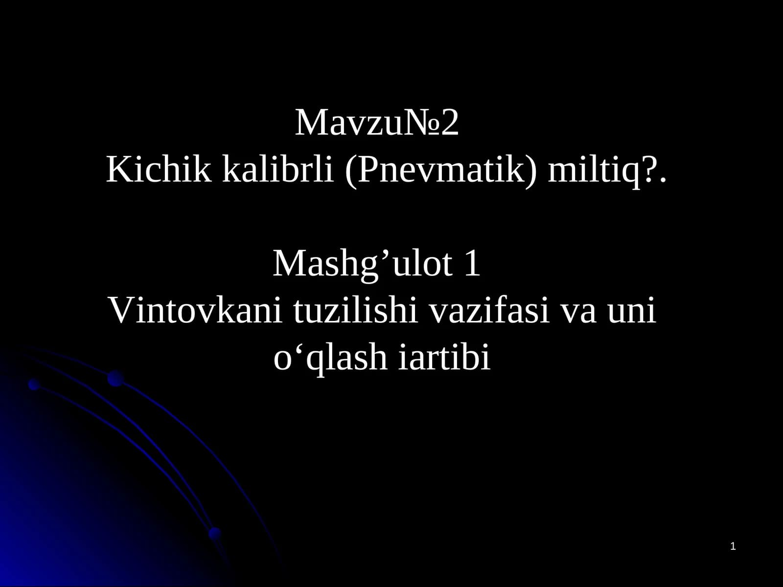 Kichik kalibrli miltiq