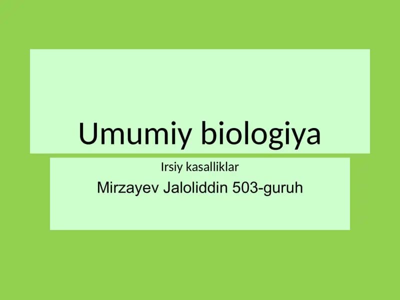 Umumiy biologiya