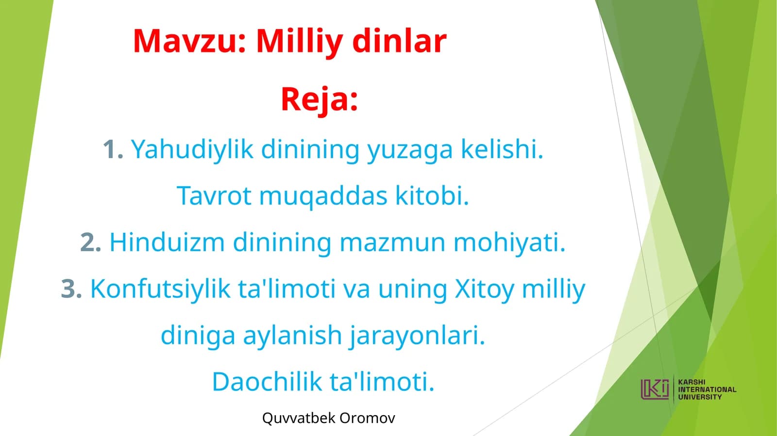 Milliy dinlar