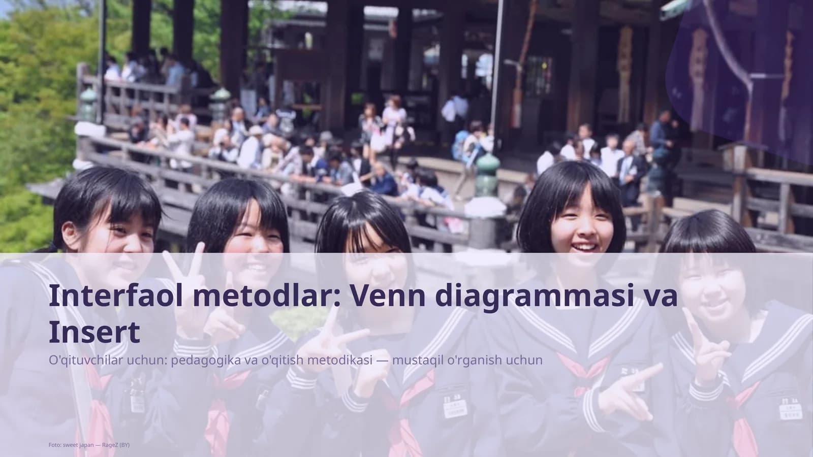 Interfaol metodlar: Venn diagrammasi va Insert