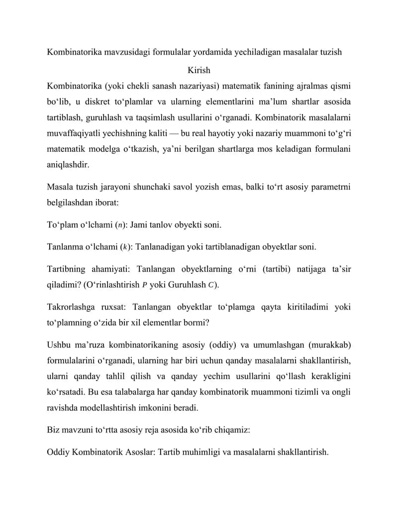 Kombinatorika