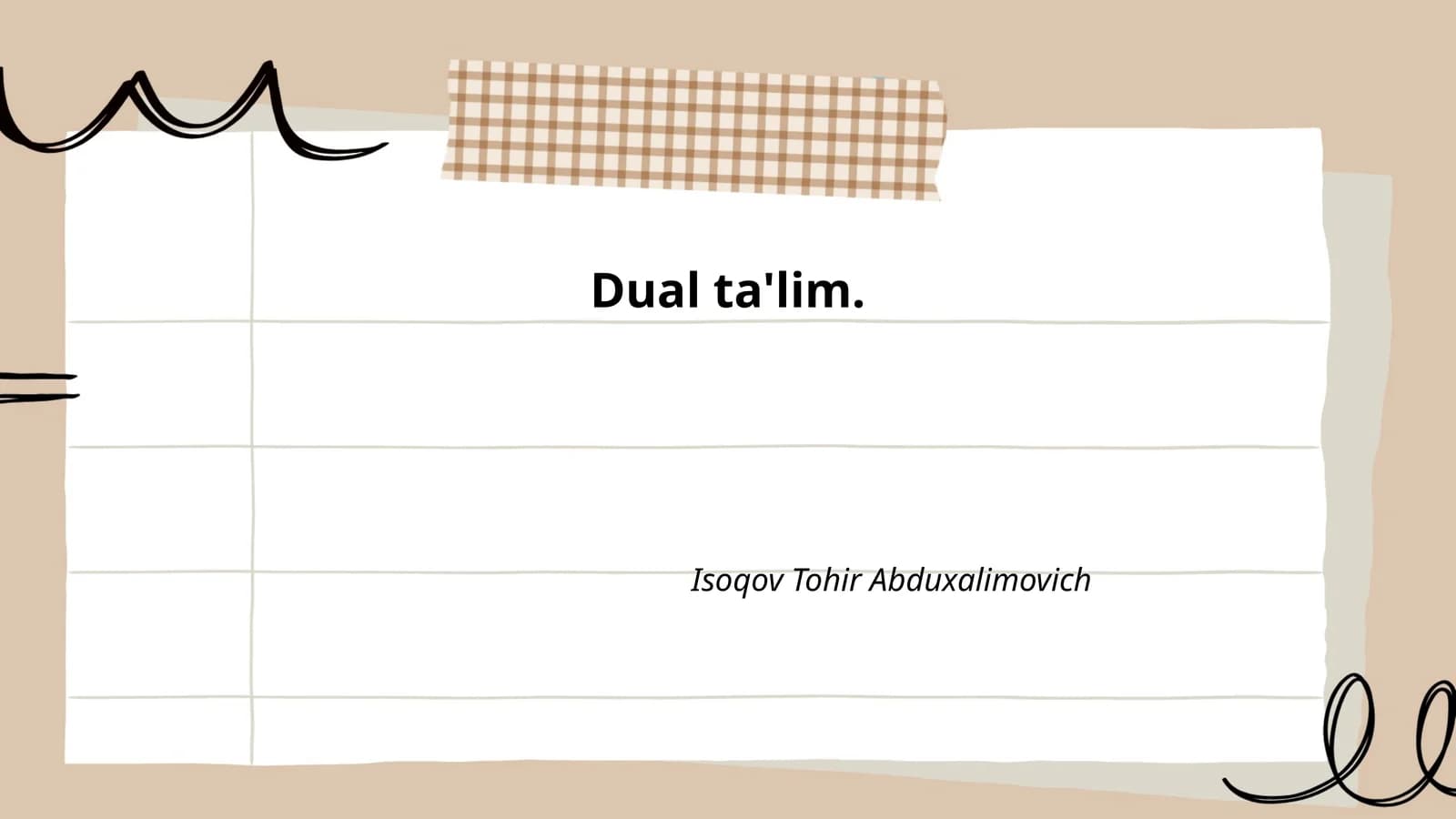 Dual ta'lim nazariyasi va amaliyoti