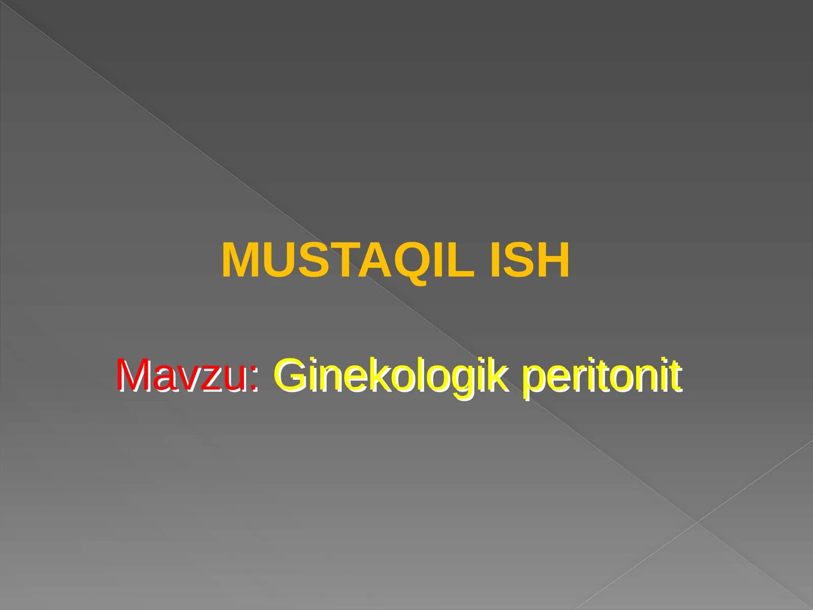 Ginekologik peritonit