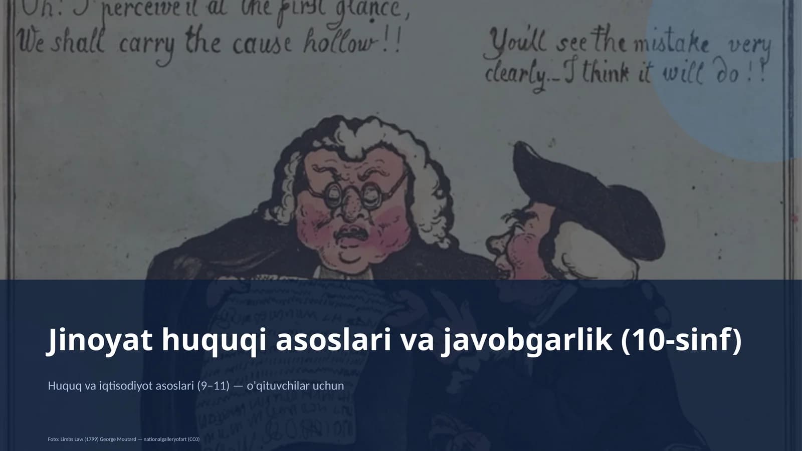Jinoyat huquqi asoslari va javobgarlik (10-sinf)