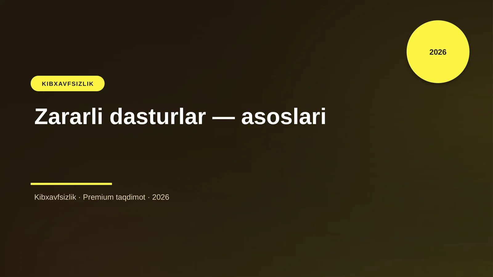 Zararli dasturlar — asoslari