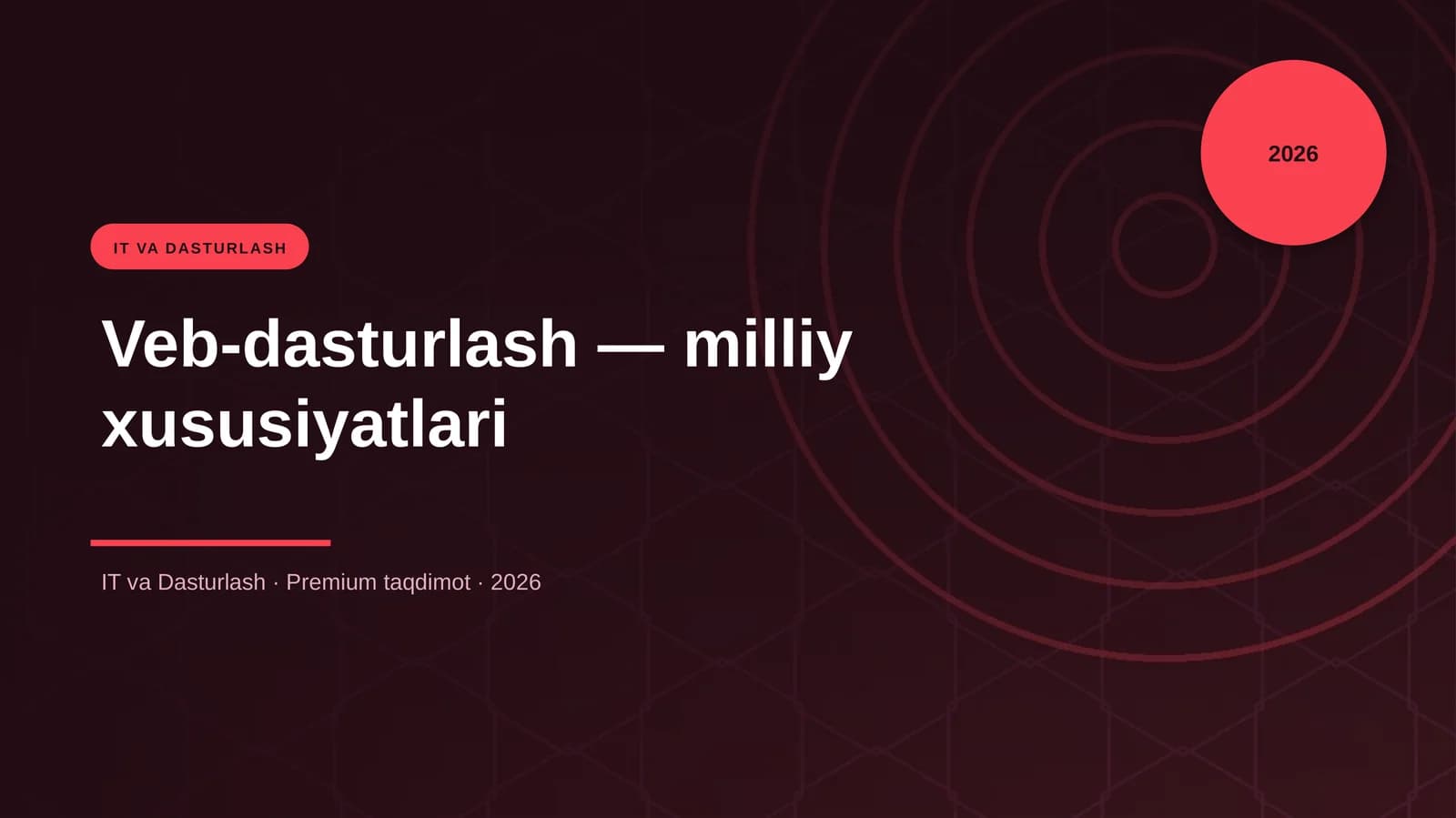 Veb-dasturlash — milliy xususiyatlari