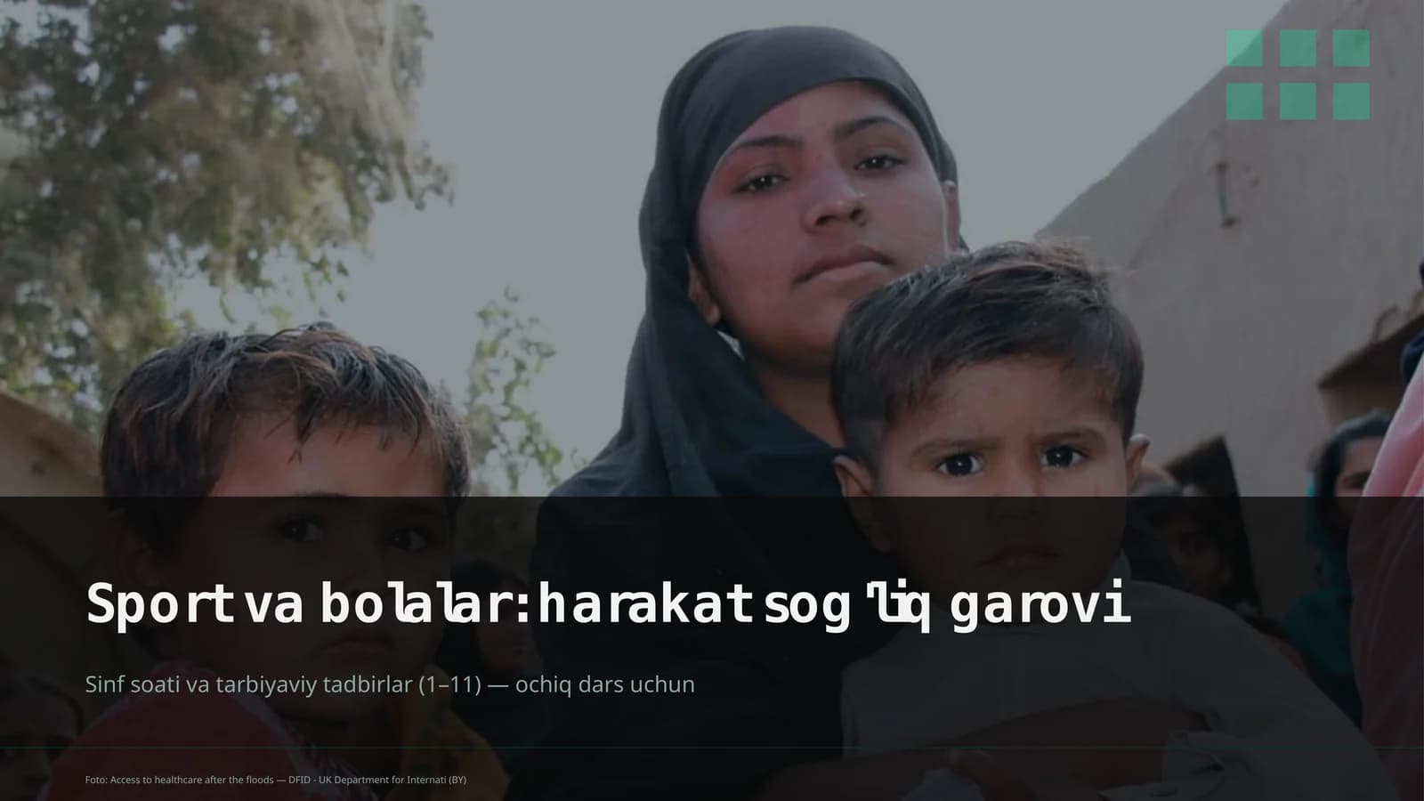 Sport va bolalar: harakat sog'liq garovi
