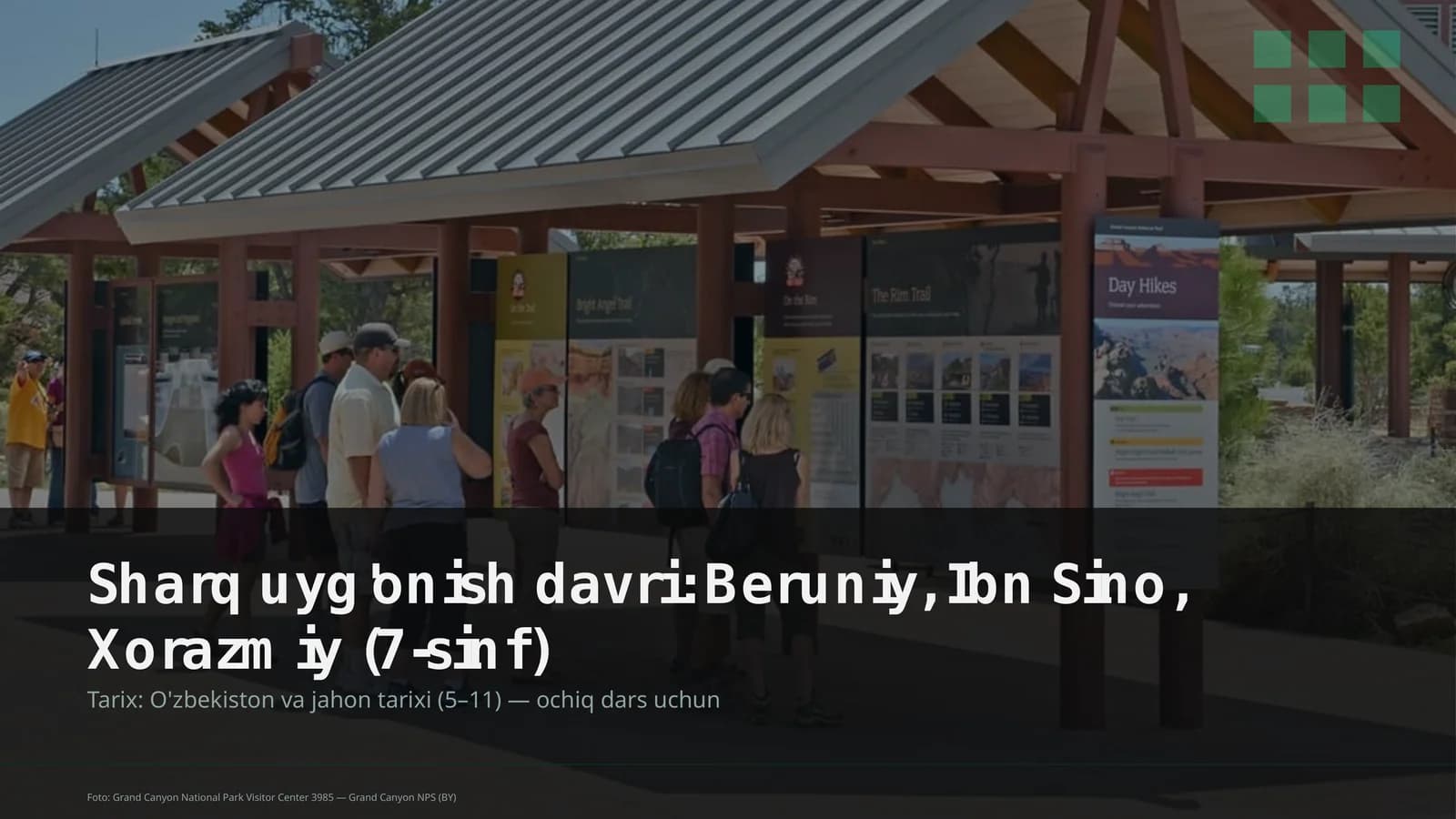 Sharq uyg'onish davri: Beruniy, Ibn Sino, Xorazmiy (7-sinf)