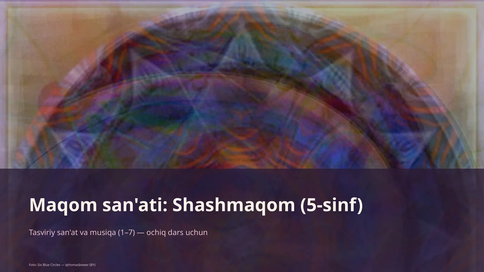 Maqom san'ati: Shashmaqom (5-sinf)