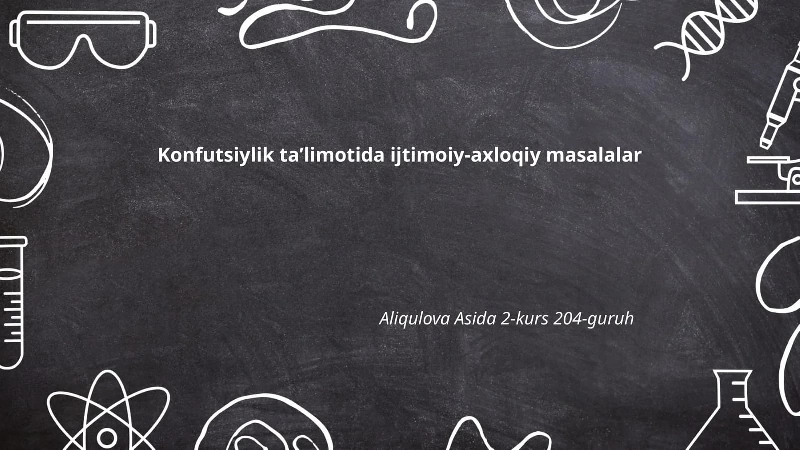 Konfutsiylik taʼlimotida ijtimoiy-axloqiy masalalar