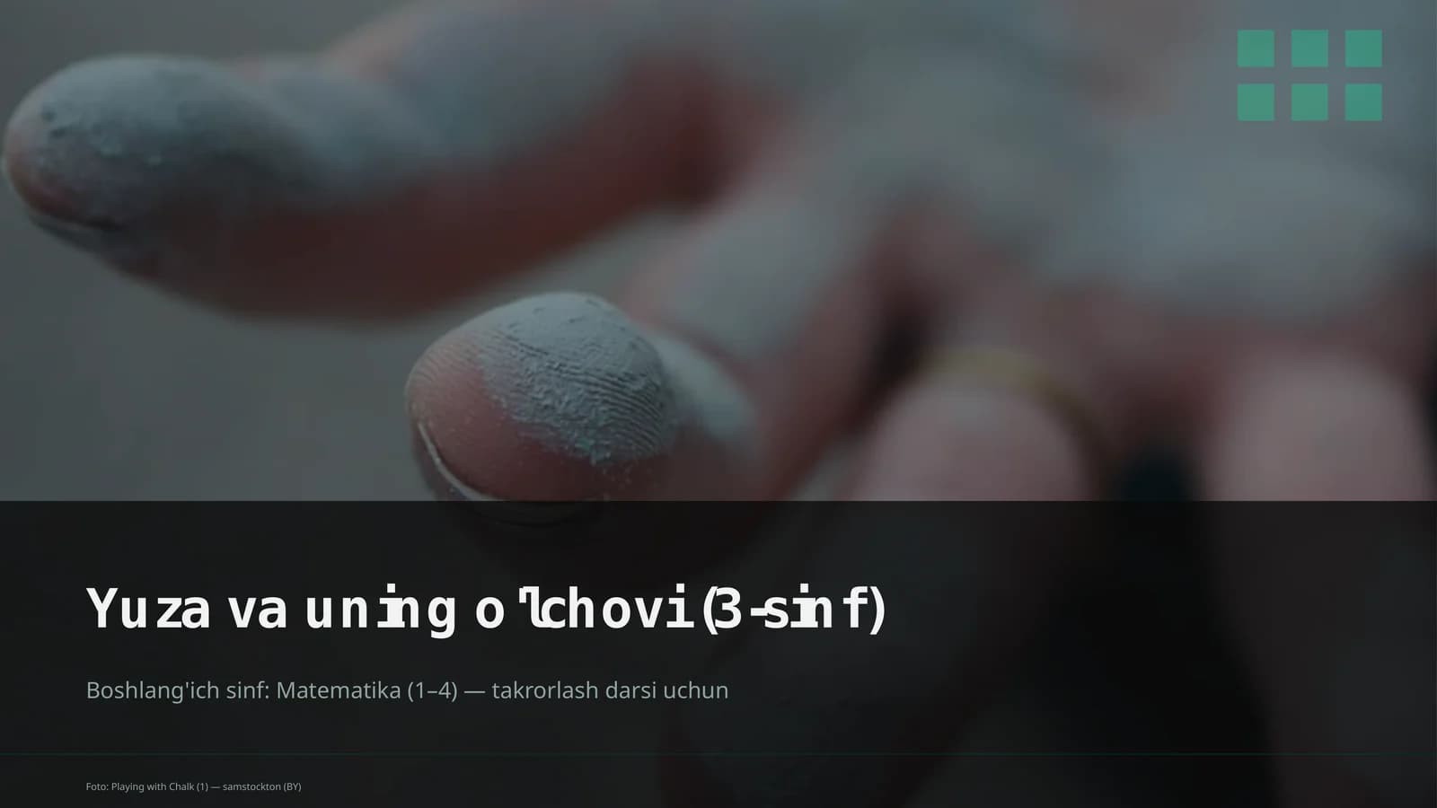 Yuza va uning o'lchovi (3-sinf)