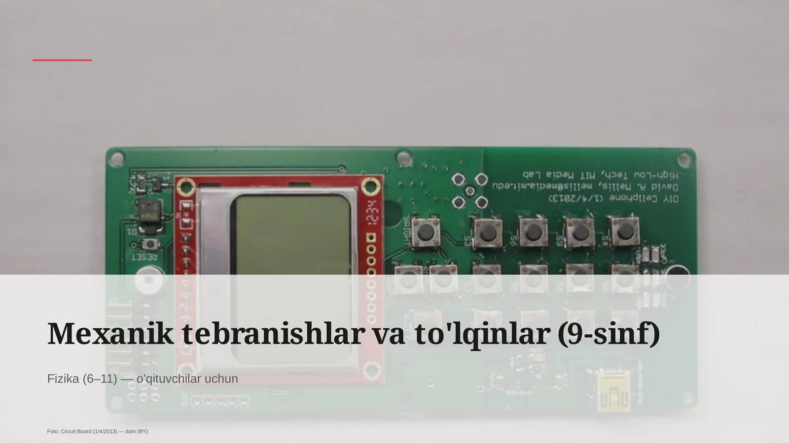 Mexanik tebranishlar va to'lqinlar (9-sinf)