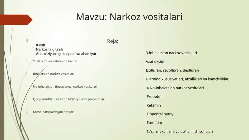 Narkoz vositalari